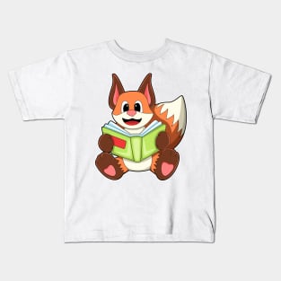 Fox with Book Kids T-Shirt
